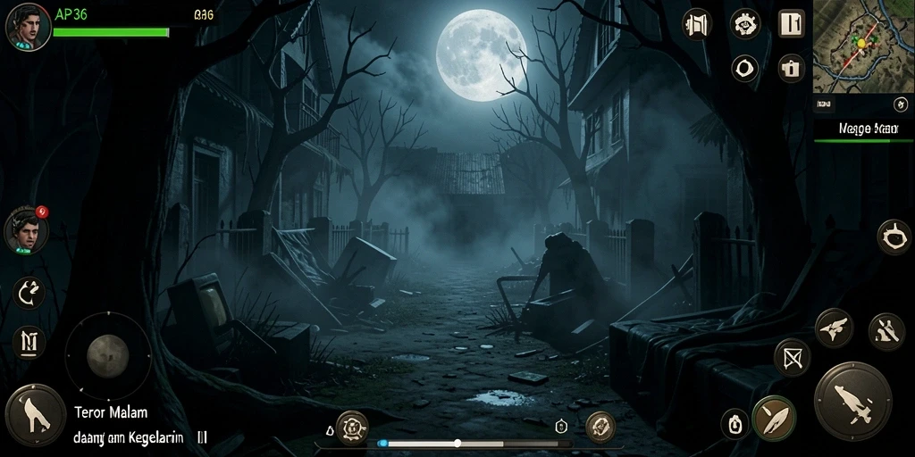 Tangkapan layar API36 menampilkan gameplay horor yang menegangkan.