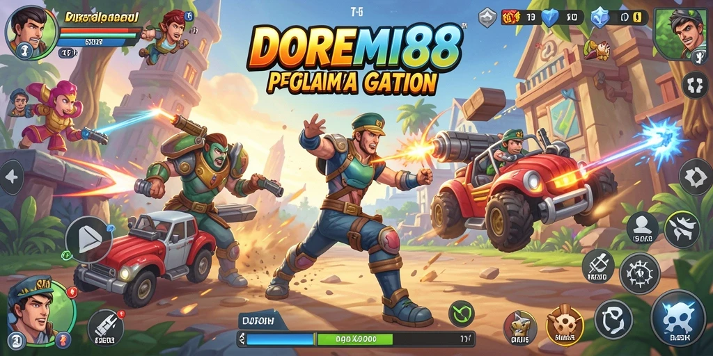 Tampilan menarik saat karakter beraksi dalam DOREMI88.