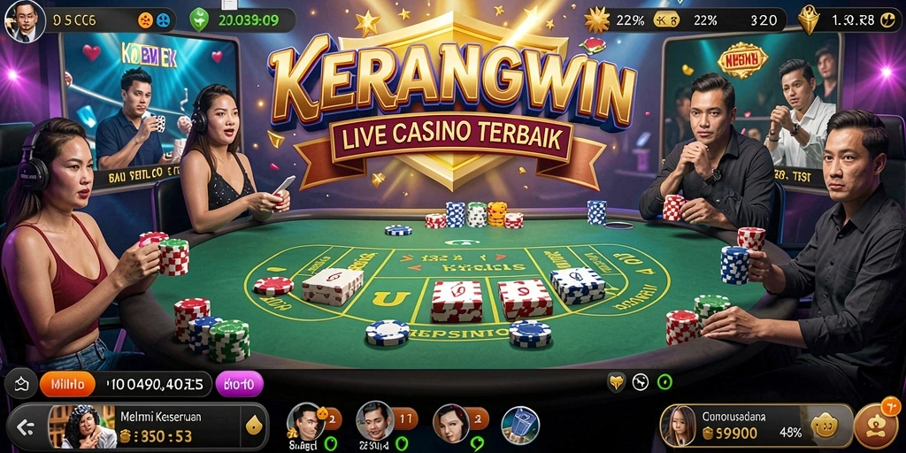 Tampilan gameplay KERANGWIN yang memukau dengan dealer profesional.