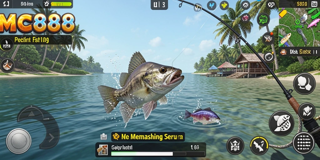 Tampilan gameplay <strong>MC888</strong> dengan aksi memancing yang mendebarkan.
