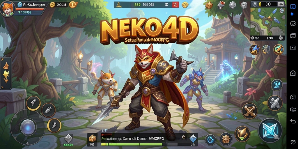 Screenshot gameplay NEKO4D yang menunjukkan aksi seru di dunia MMORPG.