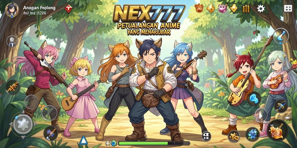Tampilan gameplay NEX777 dengan karakter Anime yang menawan.