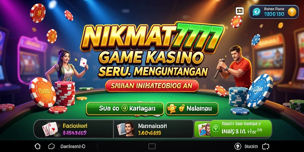 Tampilan gameplay menarik dari NIKMAT777 dengan grafis kasino modern.
