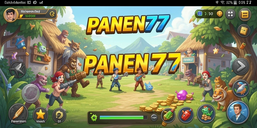 Tampilan seru dari gameplay <strong>PANEN77</strong> yang penuh warna.
