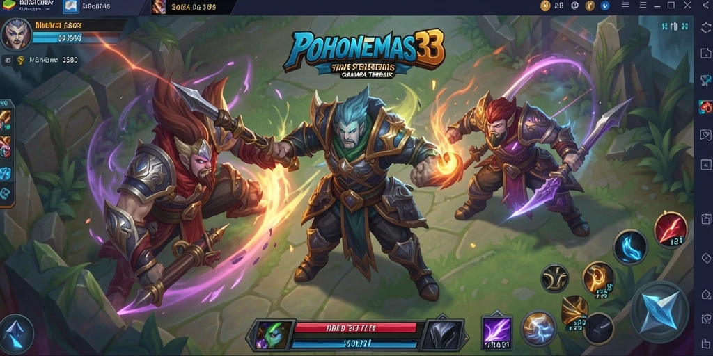 Tangkapan layar gameplay seru dalam pertarungan tim di POHONEMAS33.