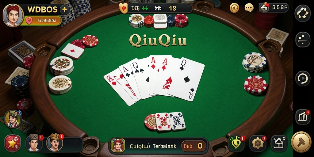 Tampilan gameplay QiuQiu yang menarik dan mendebarkan dalam WDBOS.